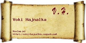 Voki Hajnalka névjegykártya