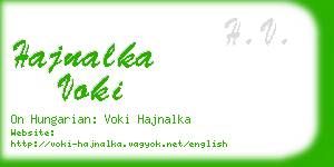 hajnalka voki business card